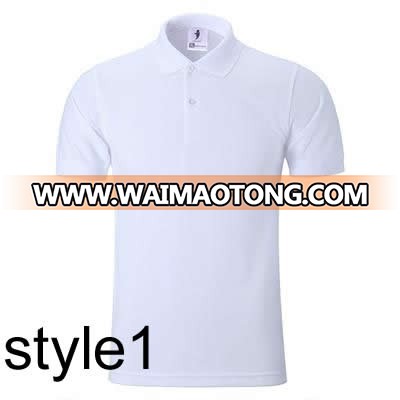 Upolon Cotton Spandex Mens polo shirt with striped collar stock